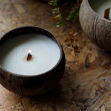 Natural Essential Oil Coconut Shell Candle - Bergamot (new)