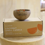 Natural Essential Oil Coconut Shell Candle - Bergamot (new)