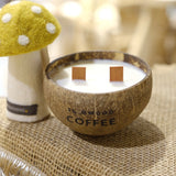 Natural Essential Oil Coconut Shell Candle - Coffee (new)