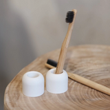 Diatomite Toothbrush Holder - White (Round)