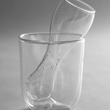 DOUBLE WALL GLASS + TEA HOLDER