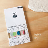 Beeswax Wraps 3 Pack: 1S 1M 1L