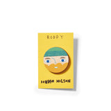 Roddy|鬍鬚男木製別針