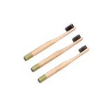 環保竹製牙刷 - 小童綠色 (3件)
