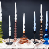 Taper holder - Egyptian blue coloured glass