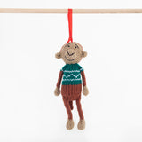 Fairtrade Christmas Decoration - Green Monkey