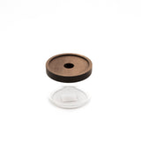 wooden lid glass 90x70mm
