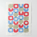 Dishcloth - Red and Blue Flowers