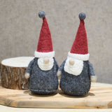 Handmade Gnome Santa 15cm (red & grey)