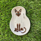 Small Cat Plate - Siamese Cat Jill