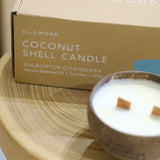 Natural Essential Oil Coconut Shell Candle with Coconut Wax  200g x 2pcs Eucalyptus Citriodora