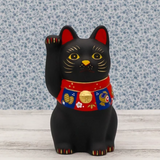 Lucky Cat Figurine - BLACK S