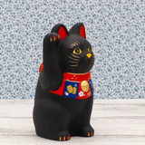 Lucky Cat Figurine - BLACK S