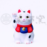 Lucky Cat Figurine - WHITE extra S