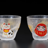 Pair of Sake Cup Sets - Daruma & Manekineko