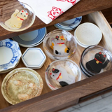 Small Glass Manekineko Plate - Mike