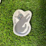 Small Cat Plate - Gray Cat Guri