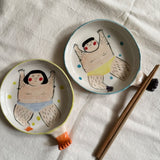 Handmade One-Leg Hop Round Plate 單腳跳跳圓盤
