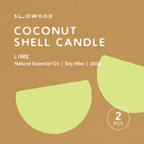Natural Essential Oil Coconut Shell Candle - Lime
