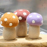 手工毛氈磨菇裝飾