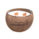 Natural Essential Oil Coconut Shell Candle - Cedarwood