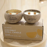 Natural Essential Oil Coconut Shell Candle - Orange