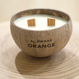 Natural Essential Oil Coconut Shell Candle - Orange