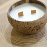 Natural Essential Oil Coconut Shell Candle - Pine