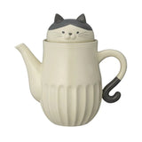 灰白貓咪西式茶壺