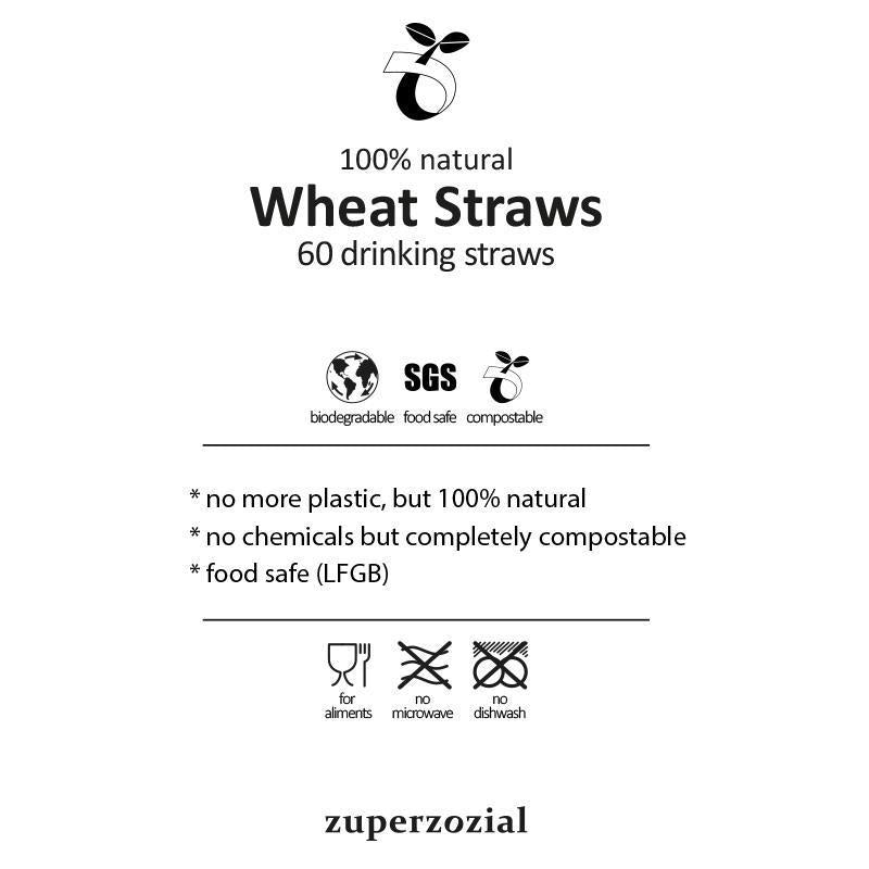 Wheat Straws, compostable set/60