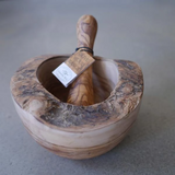 Olive Wood Natural Motar and Pestle 4.75"