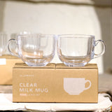 Clear Milk Mug 420ml / 2pcs set