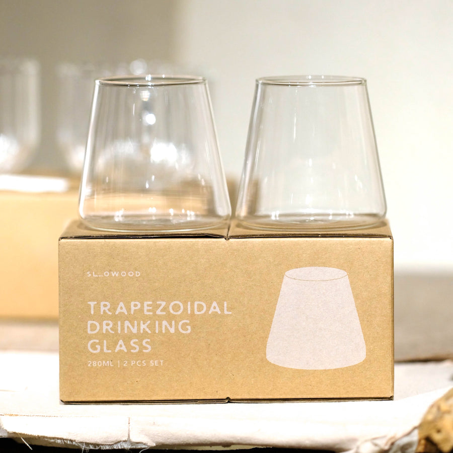 Trapezoidal Drinking Glass 280ml / 2pcs set