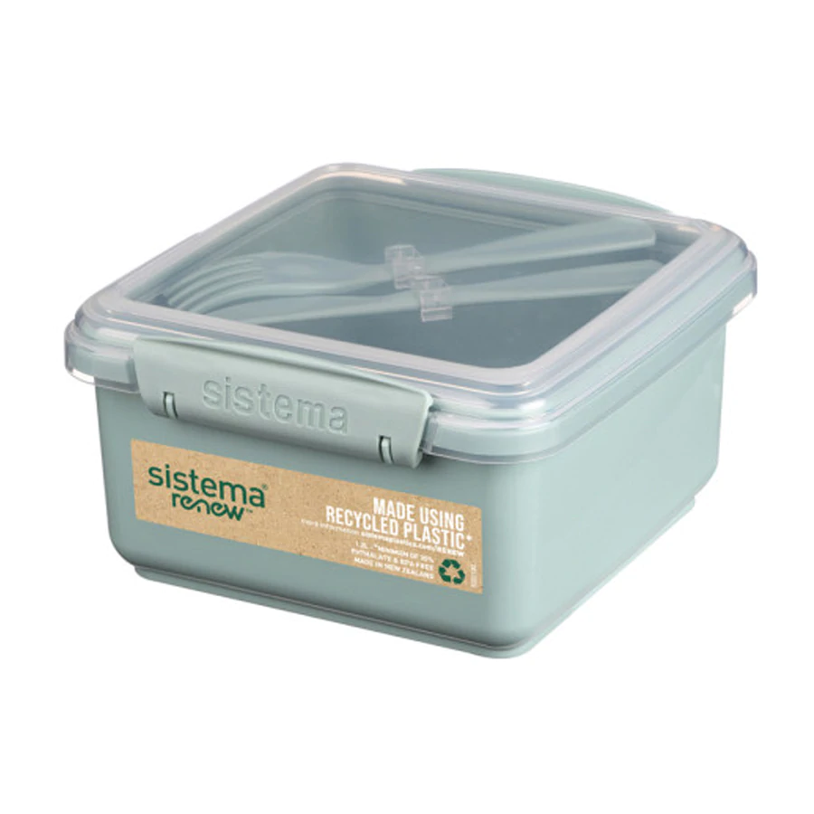 Recycled Plastic Box - Lunch Plus 1.2L