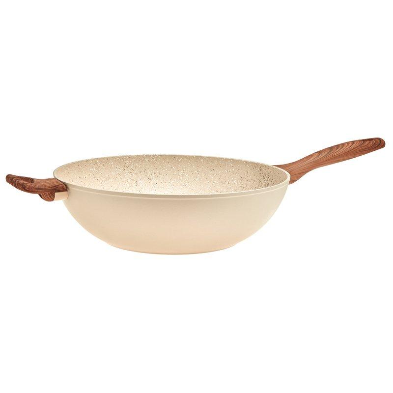 Non-stick wok with lid | 32 cm | pink