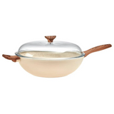 Non-stick wok with lid | 32 cm | pink