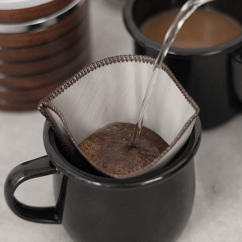 Foldable Coffee Filter - Stainless Steel Mesh Cone 2-4CUP