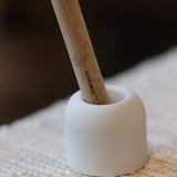 Diatomite Toothbrush Holder - White (Round)