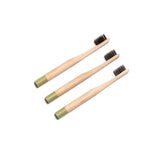 ECO BAMBOO Tooth Brushes - CHILD green (3pcs)