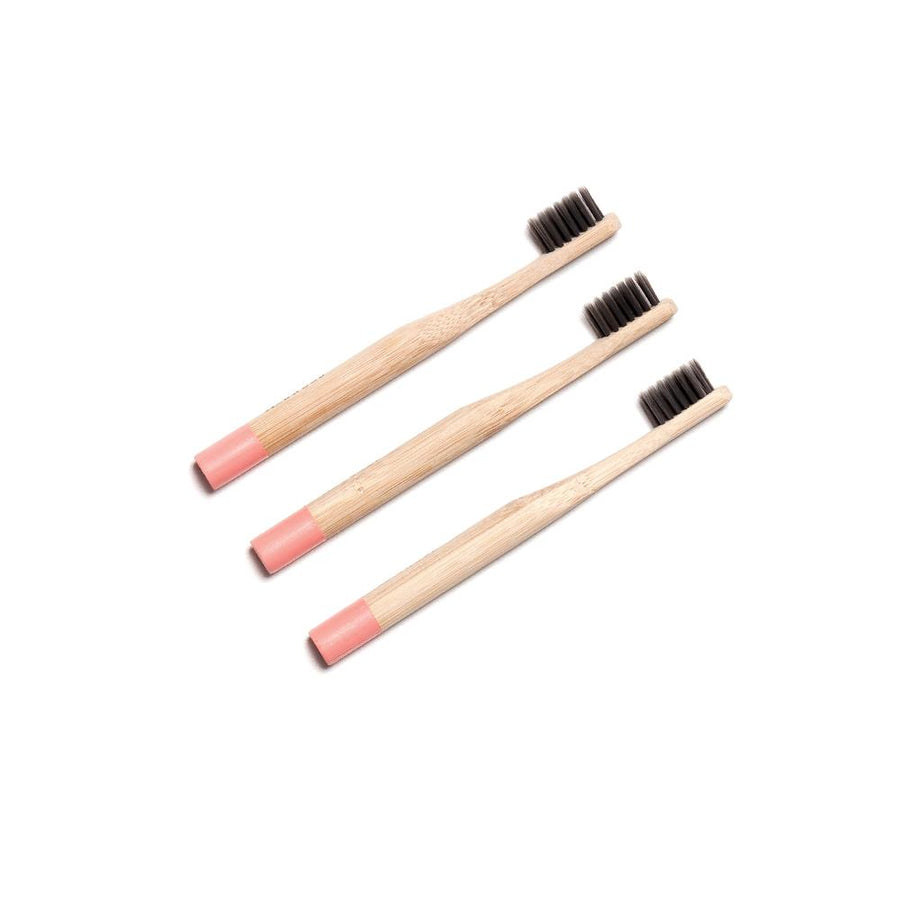 ECO BAMBOO Tooth Brushes - CHILD pink (3pcs)