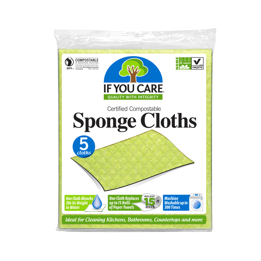 100% Natural Reuable Sponge Cloths 5Pcs