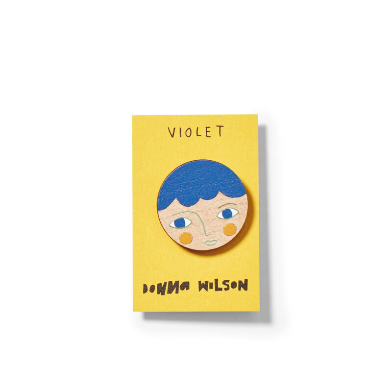 Violet｜藍頭髮木製別針