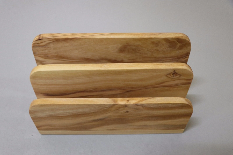 Olive Wood Letter Holder