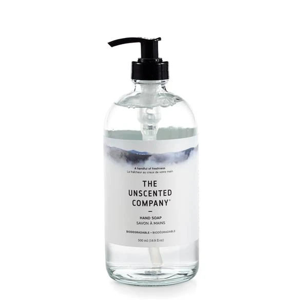 Unscented Hand Soap, 500ml Glass Bottle
