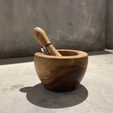 橄欖木磨碗及杵 5.5"