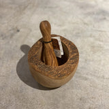 Olive Wood Natural Motar and Pestle 4.75"