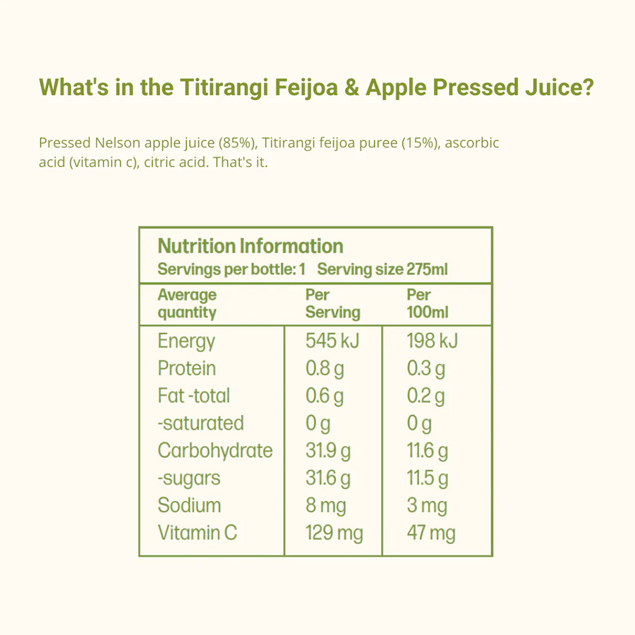 Titirangi Feijoa & Apple Pressed Juice